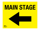 Stage signage