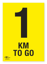 1KM to 10KM To Go Set A3 Correx Distance KM Marker Signs