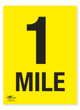1 Mile to 10 Miles Set A2 Correx Distance Mile Marker Sign