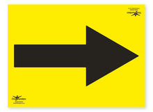 Yellow A2 Directional Arrow Correx SIgn
