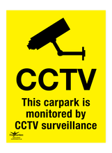 CCTV Surveillance on Car Park Correx Sign