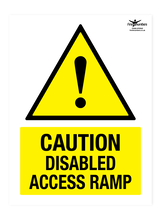 Caution Disabled Access Ramp Correx Sign