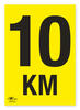 10KM A3 Correx Distance KM Marker Sign