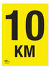 10KM A2 Correx Distance KM Marker Sign