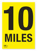 10 Miles A3 Correx Distance Mile Marker Sign