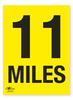 11 Miles A2 Correx Distance Mile Marker Sign