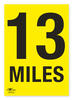 13 Miles A3 Correx Distance Mile Marker Sign