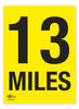 13 Miles A2 Correx Distance Mile Marker Sign