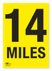 14 Miles A3 Correx Distance Mile Marker Sign