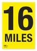 16 Miles A3 Correx Distance Mile Marker Sign