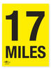 17 Miles A2 Correx Distance Mile Marker Sign
