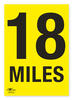 18 Miles A3 Correx Distance Mile Marker Sign