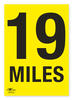 19 Miles A3 Correx Distance Mile Marker Sign