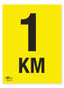 1KM A2 Correx Distance KM Marker Sign