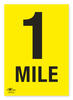 1 Mile A3 Correx Distance Mile Marker Sign