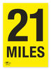 21 Miles A3 Correx Distance Mile Marker Sign