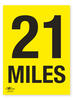 21 Miles A2 Correx Distance Mile Marker Sign