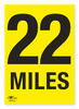 22 Miles A3 Correx Distance Mile Marker Sign