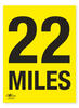 22 Miles A2 Correx Distance Mile Marker Sign