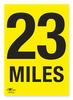 23 Miles A3 Correx Distance Mile Marker Sign