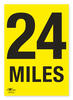 24 Miles A3 Correx Distance Mile Marker Sign