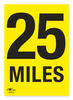 25 Miles A3 Correx Distance Mile Marker Sign