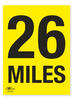 26 Miles A2 Correx Distance Mile Marker Sign