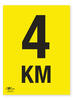 4KM A2 Correx Distance KM Marker Sign