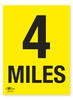 4 Miles A2 Correx Distance Mile Marker Sign