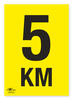 5KM A3 Correx Distance KM Marker Sign