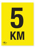 5KM A2 Correx Distance KM Marker Sign