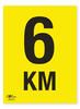 6KM A2 Correx Distance KM Marker Sign