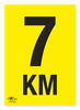 7KM A3 Correx Distance KM Marker Sign