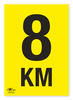 8KM A3 Correx Distance KM Marker Sign