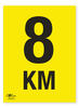 8KM A2 Correx Distance KM Marker Sign