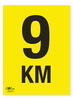 9KM A2 Correx Distance KM Marker Sign