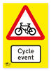 Cycle Event Safety Correx Sign Warning