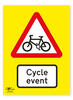 Cycle Event Safety Correx Sign Caution Warning