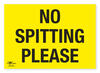 No Spitting Please COVID-19 (Coronavirus) Safety Correx Sign