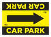 Car Park Directional Arrow Reversible Correx Sign A3 Parking Area Notification
