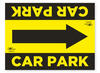 Car Park Directional Arrow Reversible Correx Sign A4 Parking Area Notification