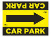 Car Park Directional Arrow Reversible Correx Sign A4 Parking Area Notification