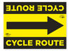 Cycle Route Directional Arrow Reversible Correx Sign A4 Cycling Notification