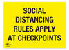 Social Distancing at Checkpoints COVID-19 (Coronavirus) Safety Correx Sign