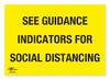 Social Distance Indicators COVID-19 (Coronavirus) Safety Correx Sign