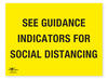 Social Distance Indicators COVID-19 (Coronavirus) Safety Correx Sign