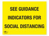 Social Distance Indicators COVID-19 (Coronavirus) Safety Correx Sign