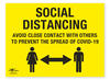 Social Distancing COVID-19 (Coronavirus) Safety Correx Sign