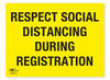 Covid-19 Respect Social Distancing Registration 18x24" (A2)