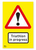 Triathlon in Progress Safety Correx Sign Warning